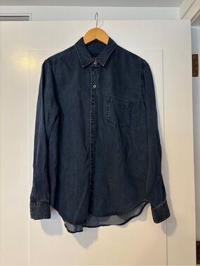Dark Denim Button-Up Shirt